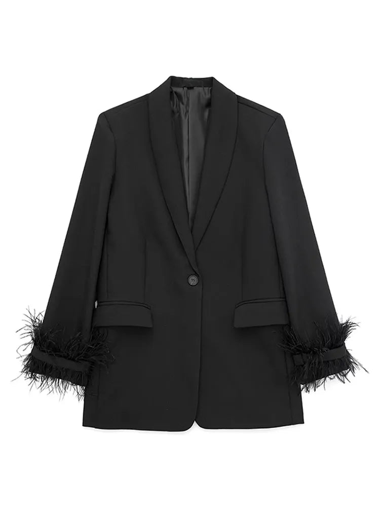 Nela™ | Tyylikäs Feather Blazer